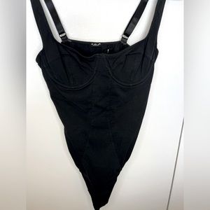 Urban Outfitters Black Corset Bodysuit